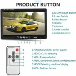 Caméra De Recul Voiture Avec 7 Pouces Écran LCD Moniteur 18 LED IR Vision Nocturne,pour Camping Car/Camion/RV/Remorques/Agricole Gros Fourgons Câble à 4 Broches (12V - 24V) -Dahuace Boutique 100346017 3