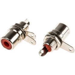 Prise RCA RS PRO Femelle, Montage Sur Châssis Droit, Contacts Plaqués Nickel ( Prix Pour Paquet De 5 )