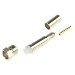 Connecteur Coaxial RS PRO Femelle Droit, Raccordement A Sertir 50O Montage Sur Câble ( Prix Pour 1 )