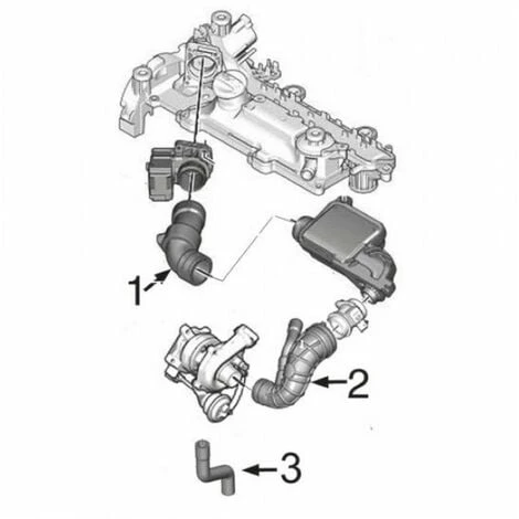 Durite D'air Turbo Peugeot 307 107 206 1007 Ford Fiesta Fusion OE 1434.13 1434F6 4 Durite D'air Turbo Peugeot 307 107 206 1007 Ford Fiesta Fusion OE 1434.13 1434F6 – Image 2