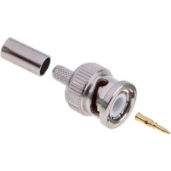 Connecteur Coaxial RS PRO Mâle Droit, Raccordement A Sertir 50O Montage Sur Câble ( Prix Pour 1 )