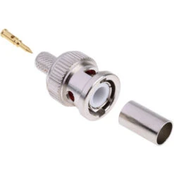 Connecteur Coaxial RS PRO Mâle Droit, Raccordement A Sertir 75O Montage Sur Câble ( Prix Pour 1 )