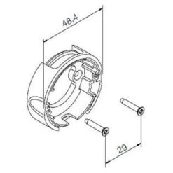 ERA S Support Compact Noir, 2 Vis Internes Inclus NICE - NICE