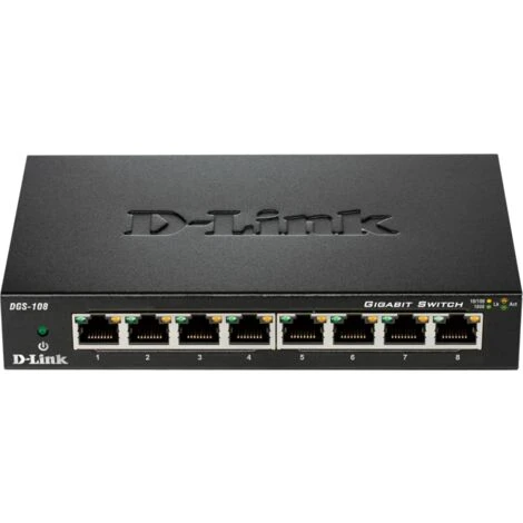 D Link Commutateur D-Link 8-port 10/100/1K METALBOX DGS-108 4 D Link Commutateur D-Link 8-port 10/100/1K METALBOX DGS-108 – Image 2