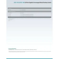 D Link Commutateur D-Link 8-port 10/100/1K METALBOX DGS-108 11 D Link Commutateur D-Link 8-port 10/100/1K METALBOX DGS-108 -Dahuace Boutique 13280607 5