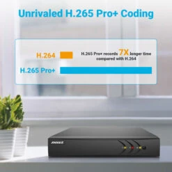 ANNKE 5MP Super HD Système De Caméra De Sécurité DVR 8CH 5-en-1 Avec Caméras PIR Extérieures 4 5MP - Disque Dur De 1TB Inclus -Dahuace Boutique 18282947 3