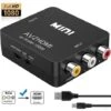 LITZEE Convertisseur RCA Vers HDMI FAERSI 1080P Mini RCA Composite CVBS AV Vers HDMI Vidéo Audio Convertisseur Pour Prise En Charge PAL/NTSC Avec Câble USB Pour PC PC Portable Xbox PS4 TV VHS VCR DVD -Dahuace Boutique 26464204 1