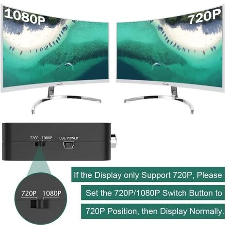 LITZEE Convertisseur RCA Vers HDMI FAERSI 1080P Mini RCA Composite CVBS AV Vers HDMI Vidéo Audio Convertisseur Pour Prise En Charge PAL/NTSC Avec Câble USB Pour PC PC Portable Xbox PS4 TV VHS VCR DVD 6 LITZEE Convertisseur RCA Vers HDMI FAERSI 1080P Mini RCA Composite CVBS AV Vers HDMI Vidéo Audio Convertisseur Pour Prise En Charge PAL/NTSC Avec Câble USB Pour PC PC Portable Xbox PS4 TV VHS VCR DVD – Image 4