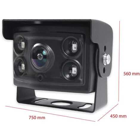 Rear View And Reverse View System Yatek Pour Tous Les Types De Véhicules, écran 9 Avec 4 Entrées, Comprend 2 Caméras à Angle De 170° Avec Vision Nocturne. 4 Rear View And Reverse View System Yatek Pour Tous Les Types De Véhicules, écran 9 Avec 4 Entrées, Comprend 2 Caméras à Angle De 170° Avec Vision Nocturne. – Image 2