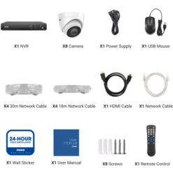 ANNKE 16CH Système De Sécurité Vidéo Réseau Super HD PoE 5MP 8 Caméras Style B – Sans Disque Dur -Dahuace Boutique 27420736 5