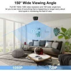 Mini Caméra Espion Cachée WiFi Petite Vidéo HD 1080P Vision Nocturne Détection De Mouvement Sécurité Nanny Cam De Surveillance Caméras Secrètes La Maison Intérieure Extérieure Avec Une Carte SD 32G -Dahuace Boutique 28654448 5