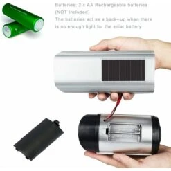 Caméras Factices Avec Panneau Solaire, Fausse De Sécurité Caméra CCTV Avec LED Lumière Pour Usage Intérieur Extérieur (4 Pack, Argent) 10 Caméras Factices Avec Panneau Solaire, Fausse De Sécurité Caméra CCTV Avec LED Lumière Pour Usage Intérieur Extérieur (4 Pack, Argent) -Dahuace Boutique 28654450 4