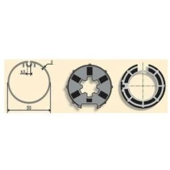 Jeu D'adaptation Moteur Pour LS 40 Tube Madopron 50 Somfy