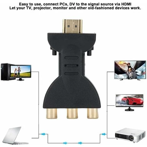 Convertisseur Vidéo Audio-HDMI Vers RVB Pour Convertisseur De Composant RCA Adaptateur De Synchronisation Audio Et Vidéo 1080P 7 Convertisseur Vidéo Audio-HDMI Vers RVB Pour Convertisseur De Composant RCA Adaptateur De Synchronisation Audio Et Vidéo 1080P – Image 5