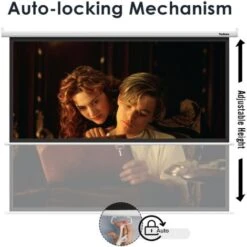 Ecran De Projection, écran Pour Projecteur, 200 X 200 Cm, Matériau: Tissu En Nylon, Acier -Dahuace Boutique 35074749 3