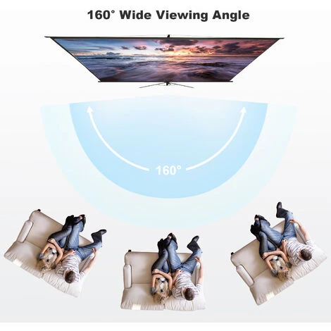 Écran Pour Projecteur, Ecran De Projection, 190 X 190 Cm, Avec Trépied Noir, Matériau: Tissu En Nylon, Acier 6 Écran Pour Projecteur, Ecran De Projection, 190 X 190 Cm, Avec Trépied Noir, Matériau: Tissu En Nylon, Acier – Image 4