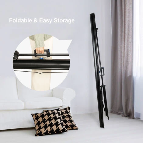 Écran Pour Projecteur, Ecran De Projection, 190 X 190 Cm, Avec Trépied Noir, Matériau: Tissu En Nylon, Acier 7 Écran Pour Projecteur, Ecran De Projection, 190 X 190 Cm, Avec Trépied Noir, Matériau: Tissu En Nylon, Acier – Image 5