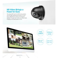 Enregistreur Vidéo Numérique De Vidéosurveillance Hybride 5-en-1 5MP 8 Canaux, 2 Caméras, Détection De Mouvement, Prise En Charge Des Caméras IP Et Analogiques– Avec Disque Dur 4TB -Dahuace Boutique 37658383 3