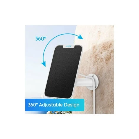Reolink Panneau Solaire Alimentation En Continu Uniquement Les Caméras Surveillance Sur Batteries, Support Réglable Étanche, Avec Câble De 4 Mètres, Blanc 5 Reolink Panneau Solaire Alimentation En Continu Uniquement Les Caméras Surveillance Sur Batteries, Support Réglable Étanche, Avec Câble De 4 Mètres, Blanc – Image 3