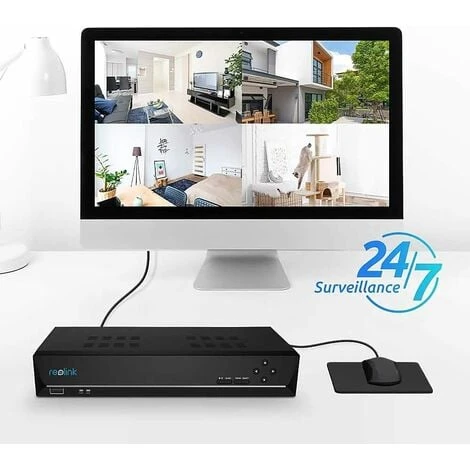 Reolink Caméra De Sécurité PoE NVR Enregistreur 8 Canaux à Domicile Avec Disque Dur De 2TO Supportez 4MP 5MP Ou 8MP IP Caméra, RLN8-410 5 Reolink Caméra De Sécurité PoE NVR Enregistreur 8 Canaux à Domicile Avec Disque Dur De 2TO Supportez 4MP 5MP Ou 8MP IP Caméra, RLN8-410 – Image 3