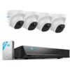 Reolink Kit De Vidéosurveillance 4K Extérieure 4pcs Caméra + 1pcs NVR 8CH 2To Détection De Perosnne Et Véhicule -Dahuace Boutique 44933704 1