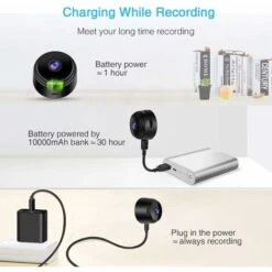 Caméra Espion Mini Caméra Espion Cachée WiFi Petite Vidéo HD 1080P Vision Nocturne Détection De Mouvement Sécurité Nanny Cam De Surveillance Caméras Secrètes La Maison Intérieure Extérieure Guazhuni -Dahuace Boutique 47158612 4