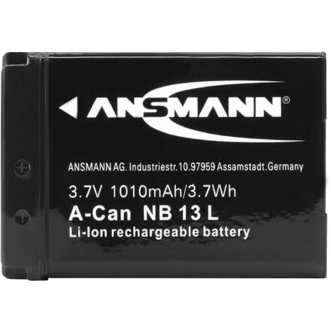 Ansmann A-Can NB 13L Batterie Pour Appareil Photo Remplace L'accu D'origine NB-13L 3.7 V 1010 MAh S152751 4 Ansmann A-Can NB 13L Batterie Pour Appareil Photo Remplace L'accu D'origine NB-13L 3.7 V 1010 MAh S152751 – Image 2