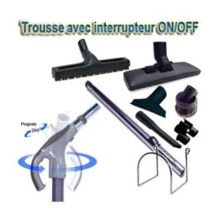 Trousse 8 Accessoires + 1 Flexible 10 M Universel Toutes Marques Avec Bouton Marche/arrêt