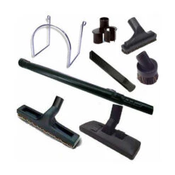 Kit 8 Accessoires Avec Tube Télescopique Aluminium Noir