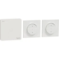 Wiser Kit Volets Roulants 2 Inter VR Odace Passerelle 2 Plaq Styl Blc 1P Hub, Schneider Electric Ref. CCTFR5202