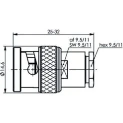 Telegärtner J01002A0609 J01002A0609 Connecteur BNC Mâle, Droit 75 Ω 1 Pc(s) -Dahuace Boutique 6170629 2