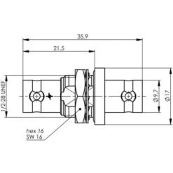 Traverse BNC Telegärtner J01005A0007 BNC Femelle - BNC Femelle 1 Pc(s) -Dahuace Boutique 6170650 3