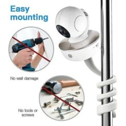 LTS FAFA Support Universel Pour Moniteur De Bébé Pour Moniteur De Moniteur De Bébé(support Gris) (caméra Non Incluse) -Dahuace Boutique 64033427 4