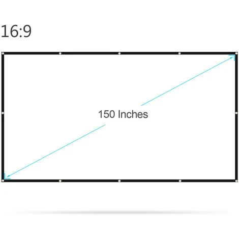 Écran De Projection 150 Pouces écran Large 16: 9 écran De Projection Portable Anti-plis Pliable Intérieur Extérieur Projecteur Films écran Pour Bureau à Domicile 4 Écran De Projection 150 Pouces écran Large 16: 9 écran De Projection Portable Anti-plis Pliable Intérieur Extérieur Projecteur Films écran Pour Bureau à Domicile – Image 2