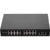 Commutateur POE ZWD-16 + 2BZQN 16FE + 2GE Avec 16 Ports POE 2 Gigabit Uplink IEEE 802.3af Standard Commutateur POE Pour Caméra IP Sans Fil AP EU Plug -Dahuace Boutique 65904771 1