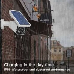 Caméra De Surveillance Solaire à énergie Solaire IP66 étanche Pour Extérieur Avec Détecteur De Mouvement, Lampe Solaire LED Pour Jardin Garage -Dahuace Boutique 66369636 2