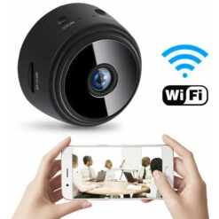 Mini Caméra Espion, HD 1080P Caméra De Surveillance Sans Fil Mini Camera Sur Batteries Nanny Caméra Sport Avec Detecteur De Mouvement, Exterieur/Interieur Caméra