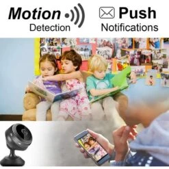 Mini Caméra Espion, HD 1080P Caméra De Surveillance Sans Fil Mini Camera Sur Batteries Nanny Caméra Sport Avec Detecteur De Mouvement, Exterieur/Interieur Caméra -Dahuace Boutique 67155368 4