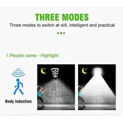 Solde- AGILITY, AGILITY Lampe Solaire D'extérieur Avec Détecteur De Mouvement Sans Fil Et Caméra De Sécurité Factice IP66 étanche 77 LED Lampe Murale Spot Pour Cour, Jardin, Terrasse, Garage, Allée -Dahuace Boutique 67819468 4