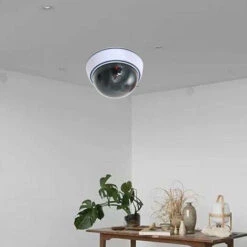 Lot De 2 Caméras Dôme Professionnelles Avec Flash Factice Avec Objectif Et LED Clignotante （Blanc） -Dahuace Boutique 69352499 5