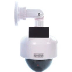 Caméra De Surveillance Solaire Professionnelle Speed Dome Dummy Fake Factice - Caméra De Surveillance D'extérieur - Avec Objectif Et Lumière LED Rouge - Surveillance Des Marchandises, Oi-FRIS