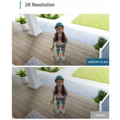 Eufy Security Cam 2C Pro Caméra De Surveillance WiFi Extérieure Sécurité Domestique Sans Fil, Autonomie 180j, HomeKit, Résolution 2K, Étanchiété IP67, Vision Nocturne, 2 Cams, Sans Frais Mensuel -Dahuace Boutique 70129291 2