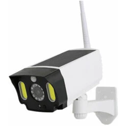 Caméras Factice D'extérieur Sécurité Et Antivol Avec Panneau Solaire Et Détecteur De Mouvement. CCTV LED étanche, Avec Lumière LED Rouge Clignotante Avec 20 LED Spot Lumière