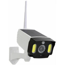 Caméras Factice D'extérieur Sécurité Et Antivol Avec Panneau Solaire Et Détecteur De Mouvement. CCTV LED étanche, Avec Lumière LED Rouge Clignotante Avec 20 LED Spot Lumière -Dahuace Boutique 71206796 3