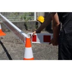 Barrière Téléscopique 2 à 3,80m Rétroréfléchissante Rouge/Blanche Hachuré - 1320161 -Dahuace Boutique 7298023 5