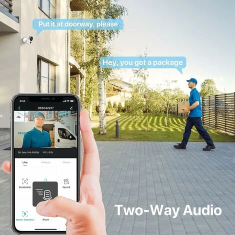 GP Caméra De Sécurité WiFi Extérieure à Batterie Rechargeable Monobloc, Caméra IP Extérieure Sans Fil 1080P Avec Détection PIR, Audio Bidirectionnel, Vision Nocturne 6 GP Caméra De Sécurité WiFi Extérieure à Batterie Rechargeable Monobloc, Caméra IP Extérieure Sans Fil 1080P Avec Détection PIR, Audio Bidirectionnel, Vision Nocturne – Image 4