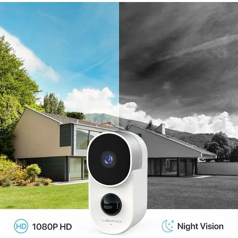 GP Caméra De Sécurité WiFi Extérieure à Batterie Rechargeable Monobloc, Caméra IP Extérieure Sans Fil 1080P Avec Détection PIR, Audio Bidirectionnel, Vision Nocturne 7 GP Caméra De Sécurité WiFi Extérieure à Batterie Rechargeable Monobloc, Caméra IP Extérieure Sans Fil 1080P Avec Détection PIR, Audio Bidirectionnel, Vision Nocturne – Image 5