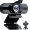 Webcam 1080P Full HD Avec Microphone, Caméra Web USB Avec Trépied, Webcam PC Pour Ordinateur De Bureau Et Portable, Web Camera Pour Vidéo, Etudes, Vidéoconférence, Enregistrement, Jeux, Cours En Ligne -Dahuace Boutique 76487014 1