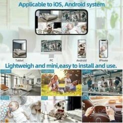 Mini Caméra De Surveillance De Téléphone Portable 1080p Caméra De Surveillance Sans Fil Caméra Espion Sans Fil Cachée Wifi Nounou Camer -Dahuace Boutique 77175740 5