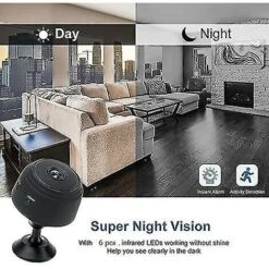 Caméra Wifi De Sécurité Sans Fil Mini Petite Caméra Ip Caméra Smart Home Night Virsion Caméscope Magnétique Surveillance, Intégré, App Vie En Temps Réel -Dahuace Boutique 78769109 5